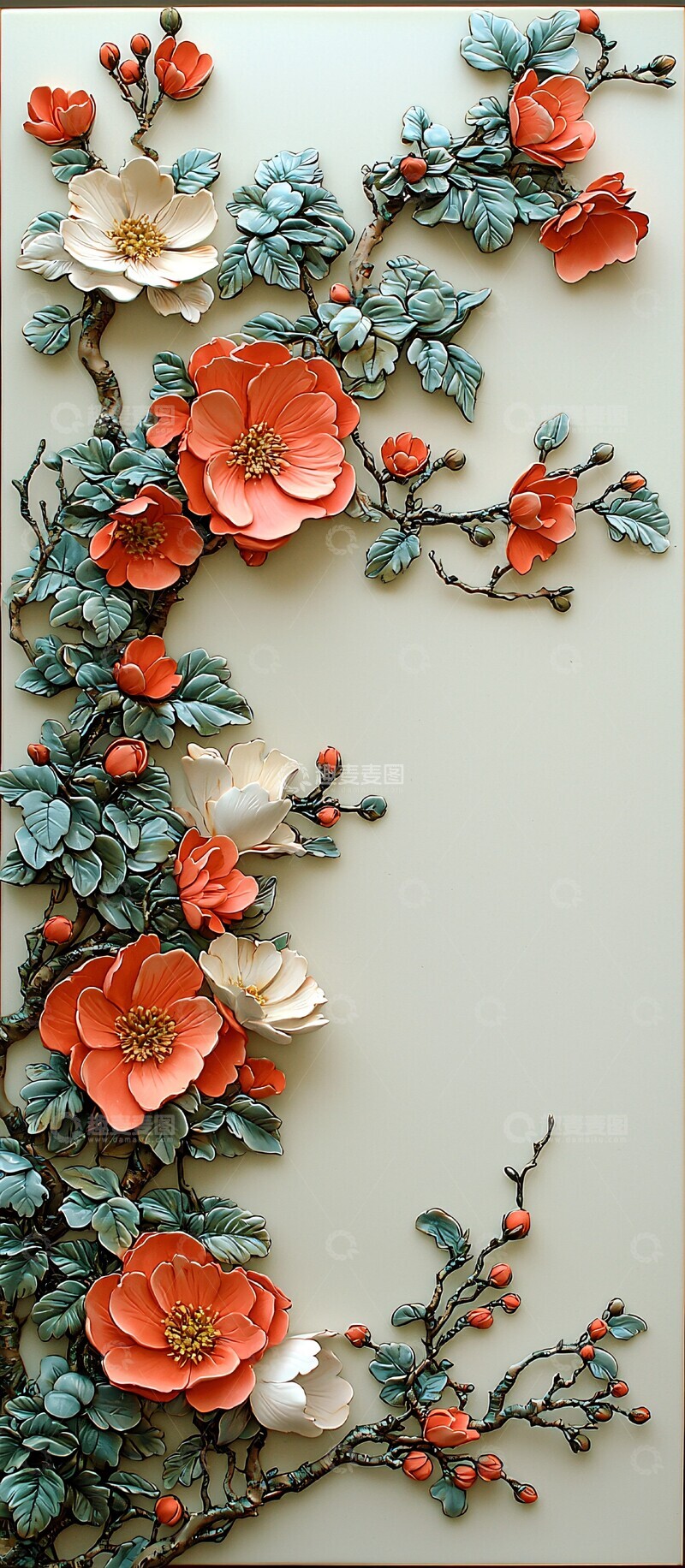 高清大图下载【趣麦麦图】空白花卉边框页