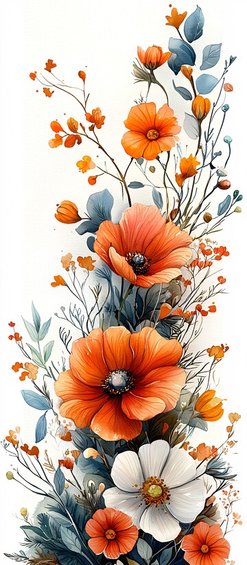 空白花卉边框页1