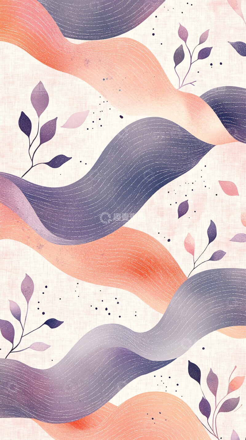 高清大图下载【趣麦麦图】水彩波纹图案3