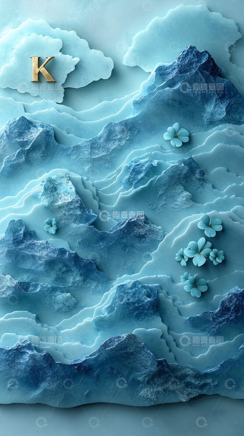 高清大图下载【趣麦麦图】波浪形状背景图1