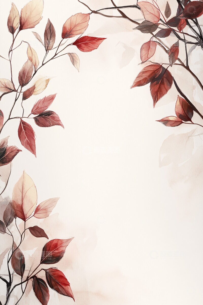 高清大图下载【趣麦麦图】智能纸边植物藤蔓2