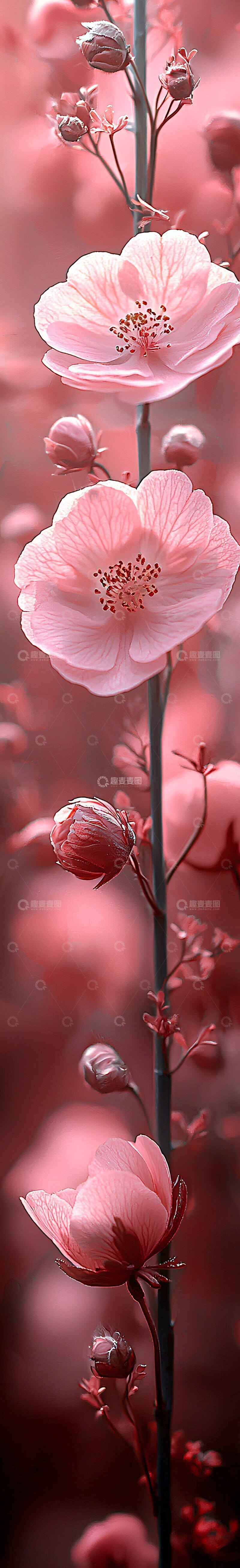 高清大图下载【趣麦麦图】梦幻粉红花卉