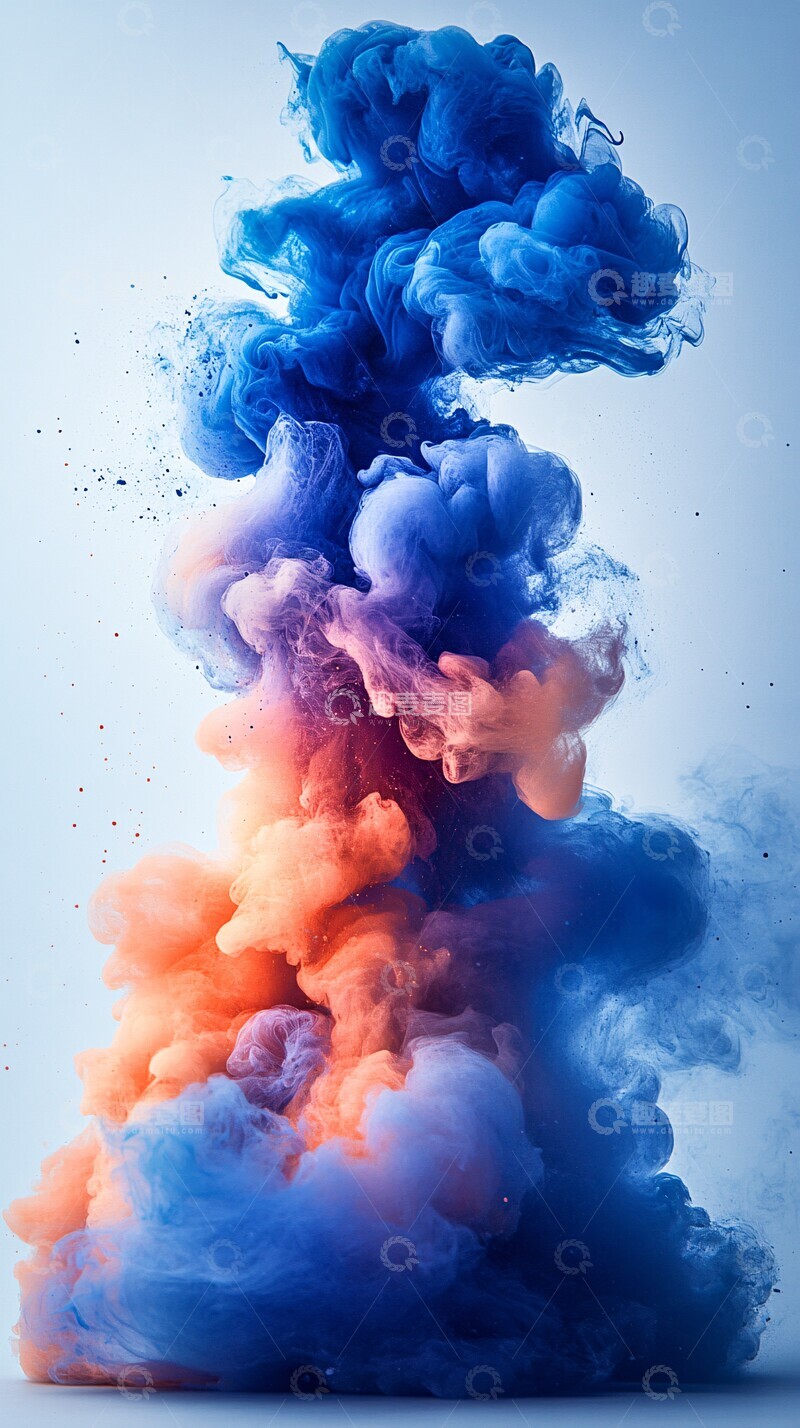 高清大图下载【趣麦麦图】蓝墨喷溅背景海报3