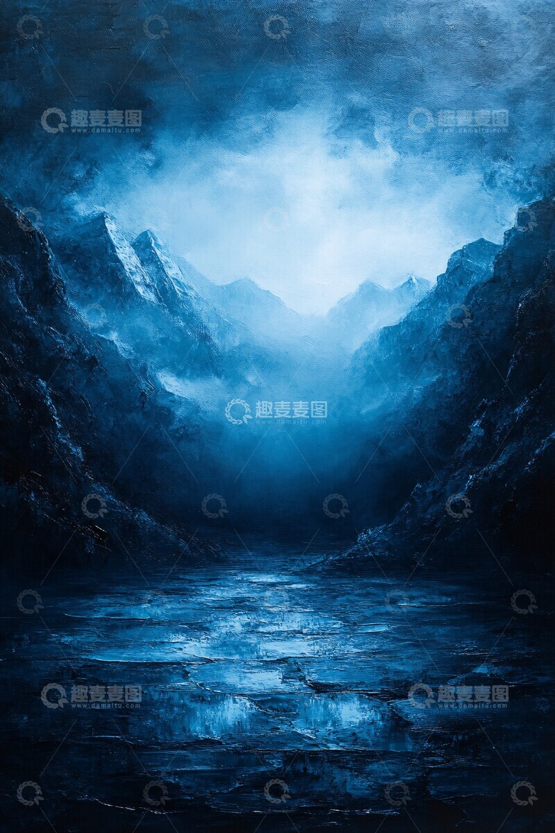 高清大图下载【趣麦麦图】蓝色渐变背景7