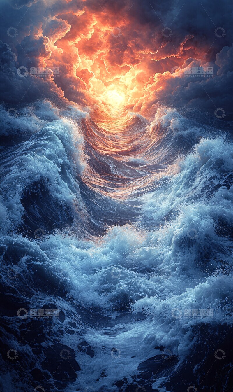 高清大图下载【趣麦麦图】天海融合融合颜色背景2