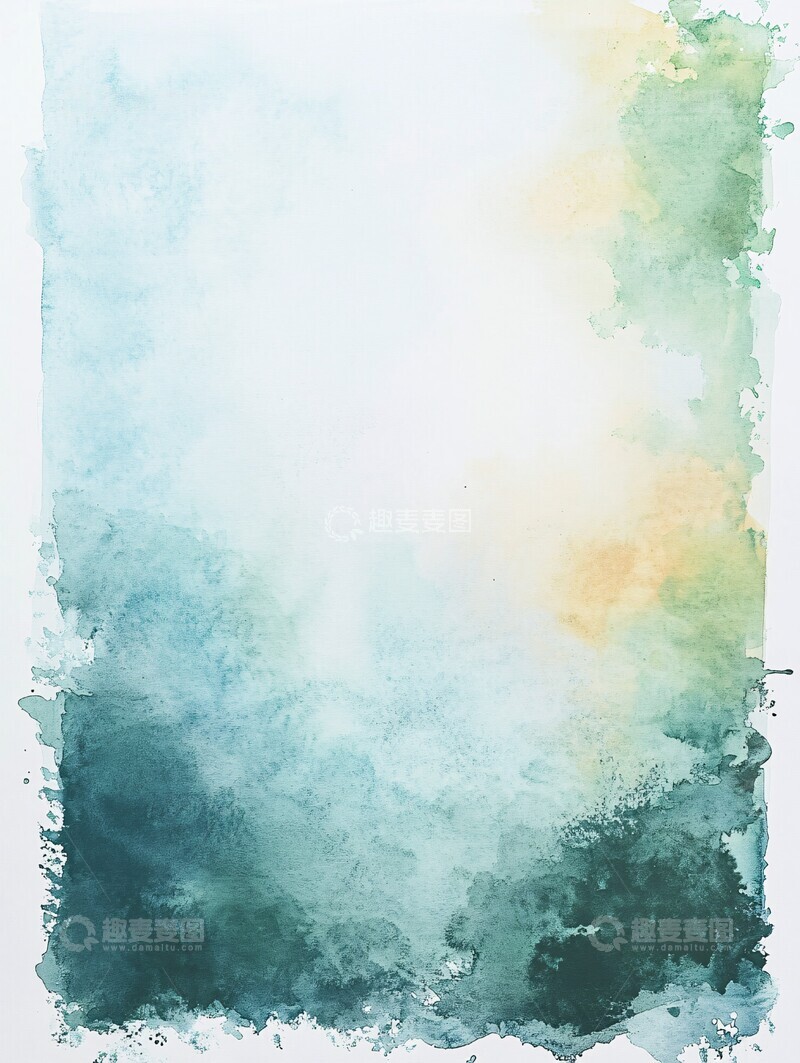 高清大图下载【趣麦麦图】水彩背景天空蓝3