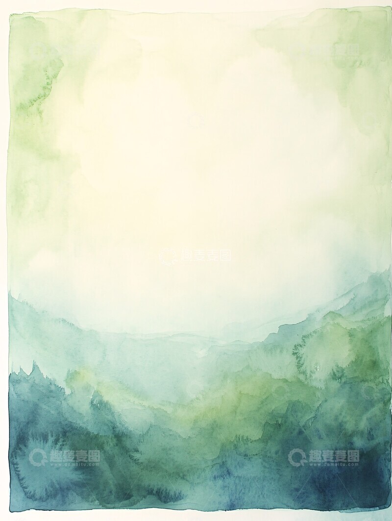 高清大图下载【趣麦麦图】水彩背景天空蓝2