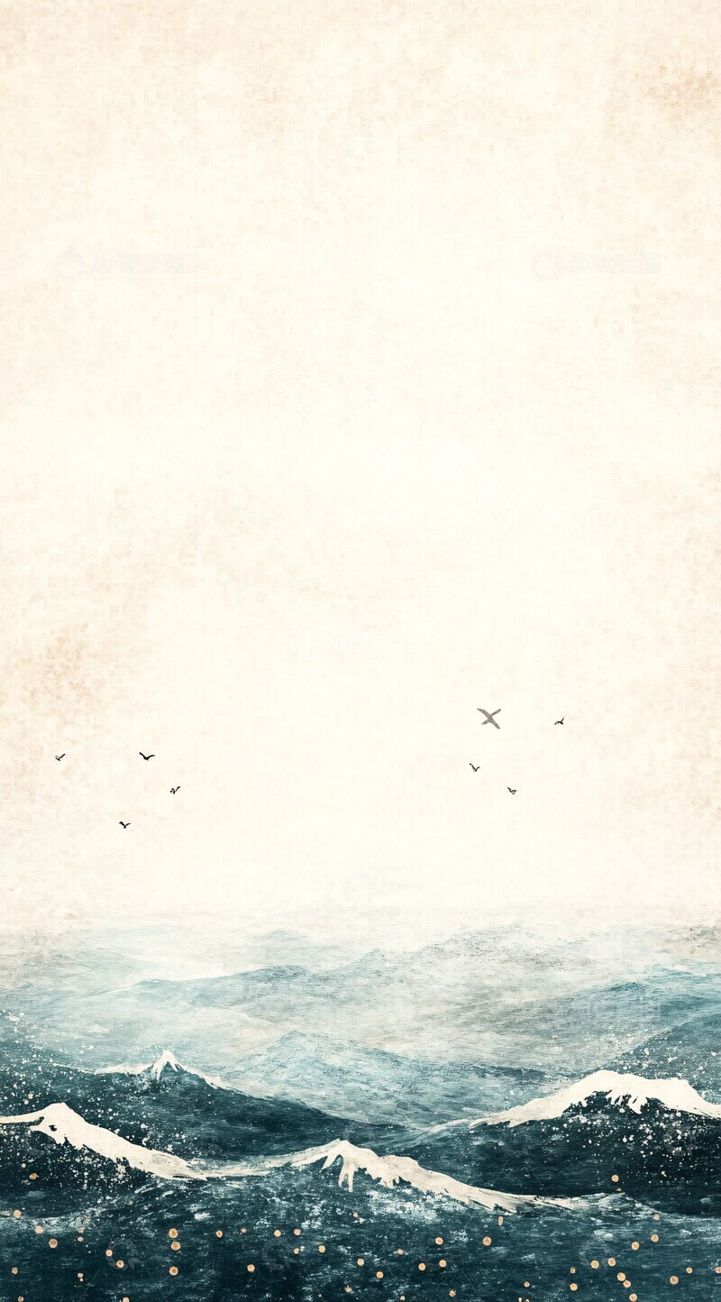 高清大图下载【趣麦麦图】海洋绿白渐变底3