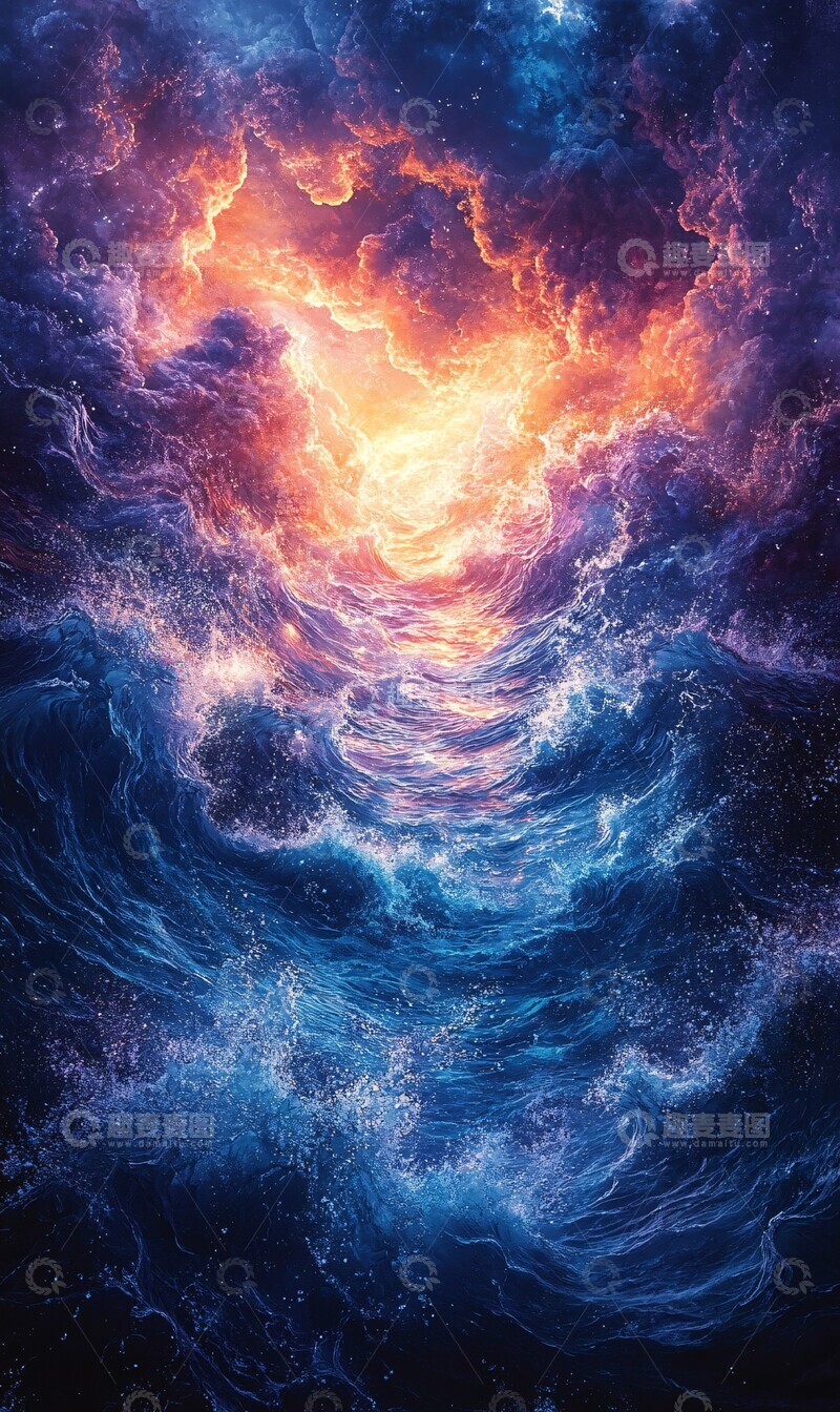 高清大图下载【趣麦麦图】天海融合融合颜色背景