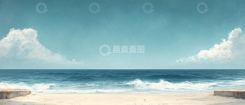 高清大图下载【趣麦麦图】海岸线与天空2