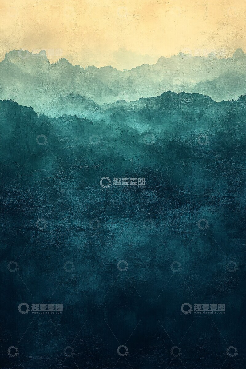 高清大图下载【趣麦麦图】蓝天绿意渐变背景1