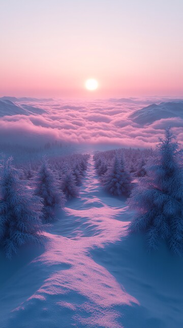 冰封晨光冰封晨光景观