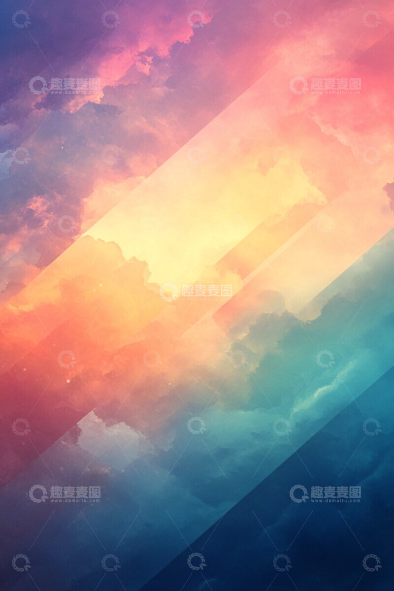 高清大图下载【趣麦麦图】绿色动态矩形3