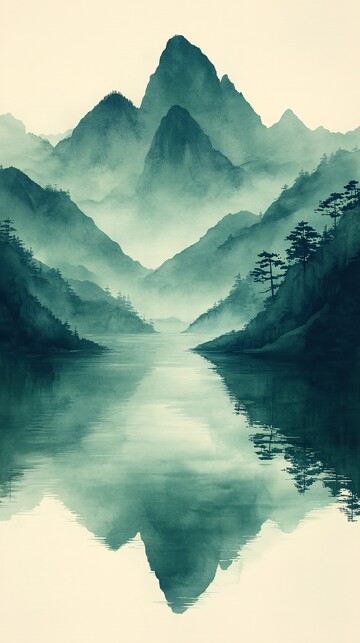 小山淡影小山淡影山水
