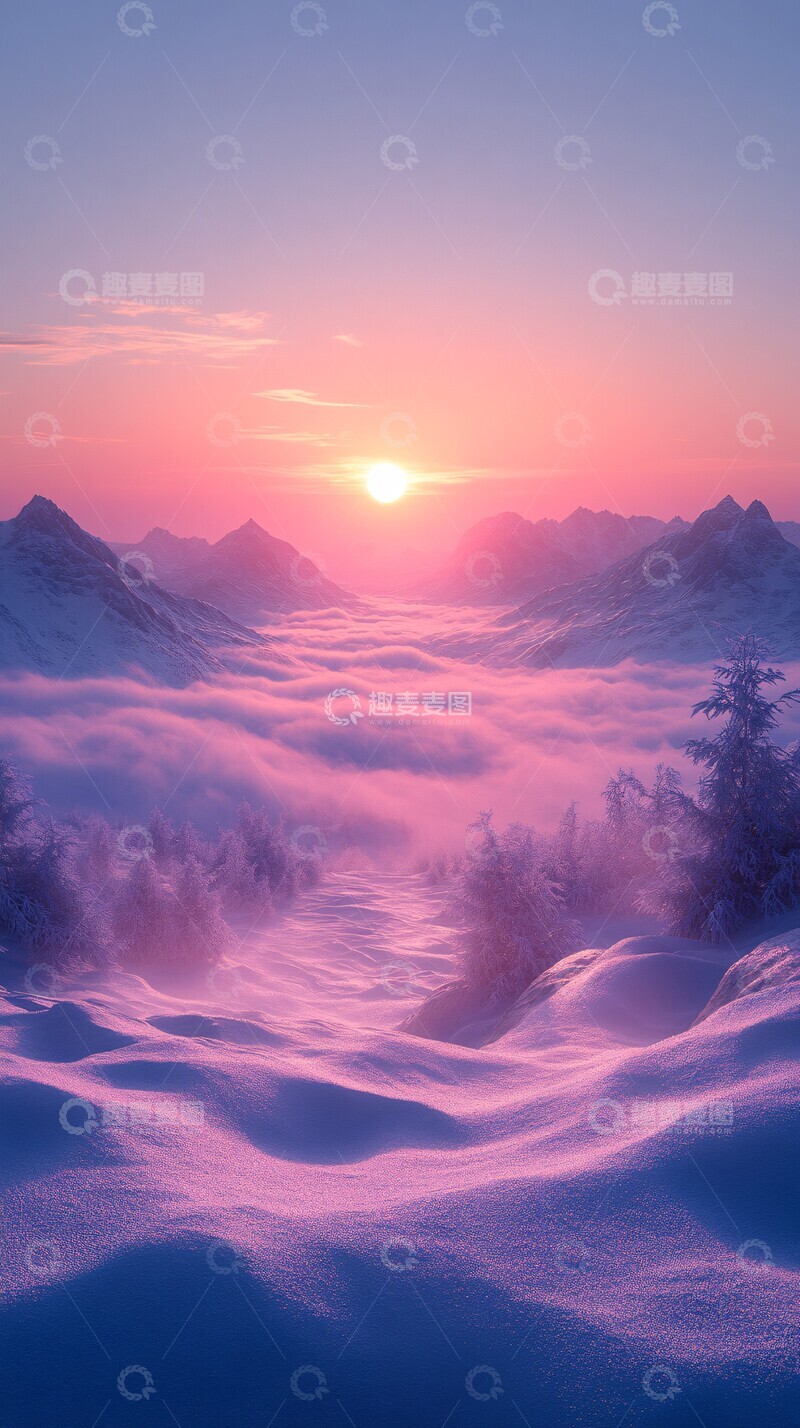 高清大图下载【趣麦麦图】冰封晨光冰封晨光景观3