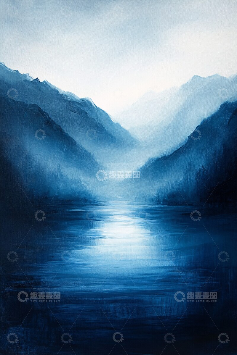 高清大图下载【趣麦麦图】蓝色渐变背景5