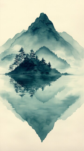 小山淡影小山淡影山水1