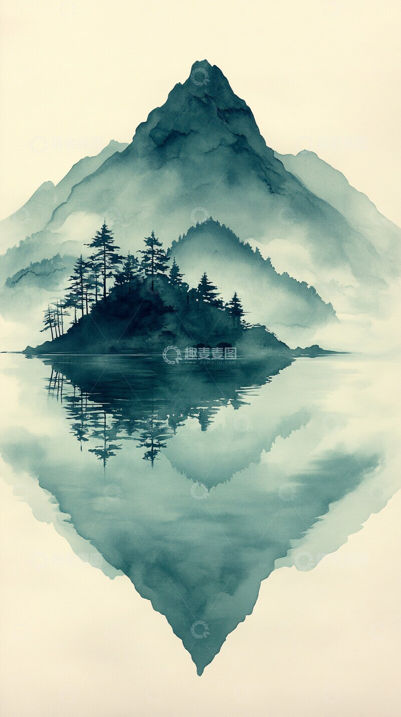 高清大图下载【趣麦麦图】小山淡影小山淡影山水1