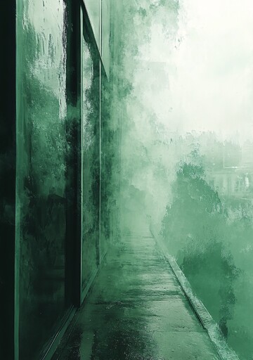 绿色雾气手机画1