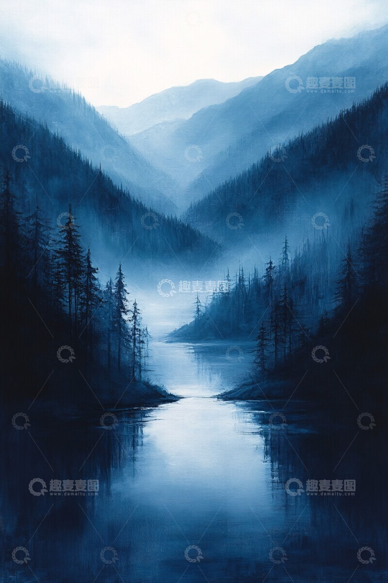 高清大图下载【趣麦麦图】蓝色渐变背景6