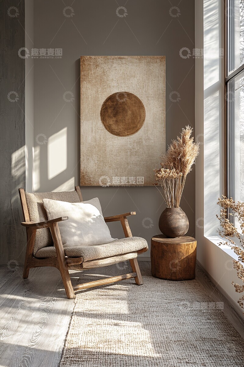 高清大图下载【趣麦麦图】中性色调抽象画1