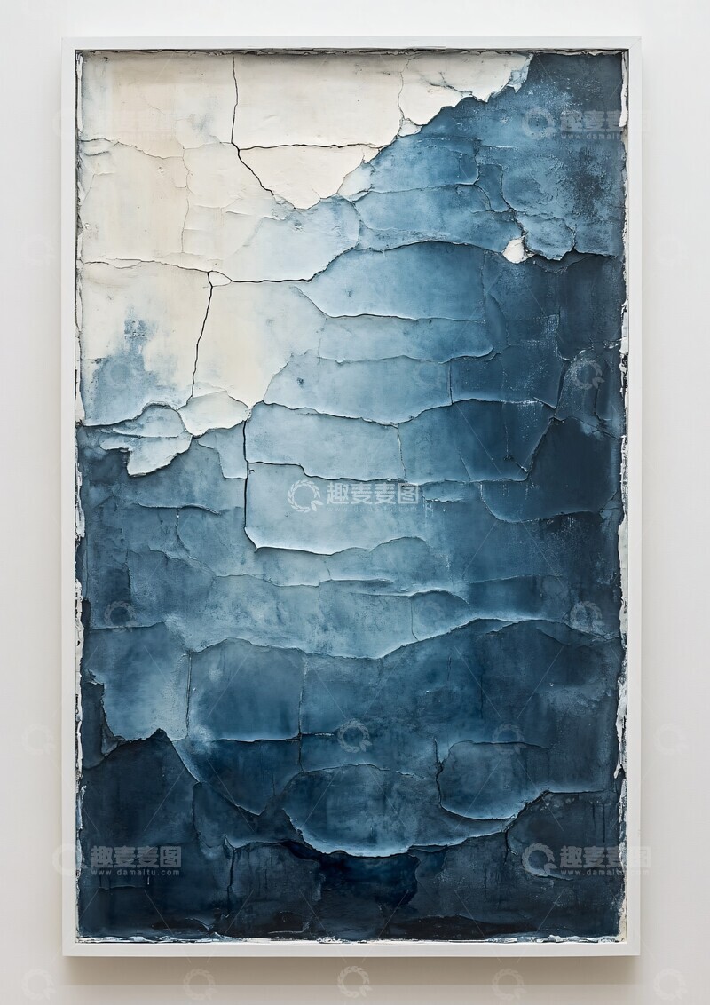 高清大图下载【趣麦麦图】蓝白矩形框与污渍1