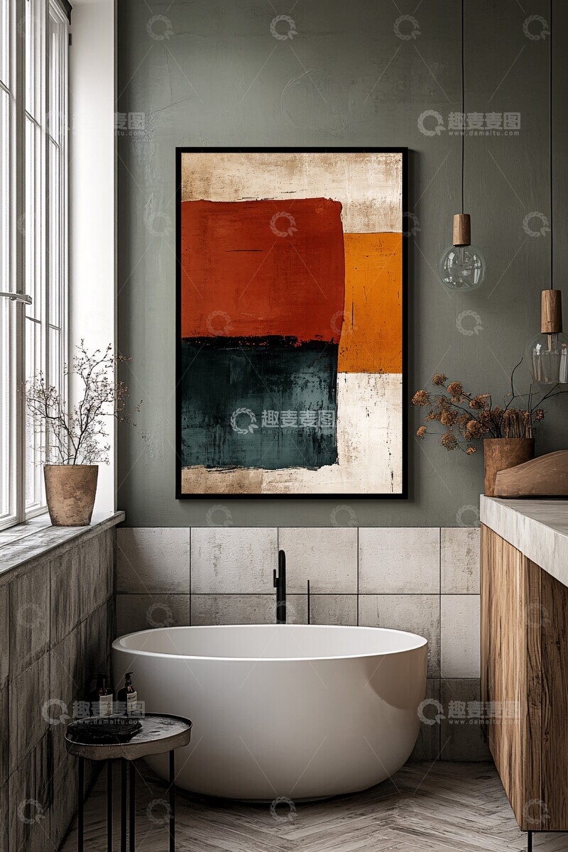 高清大图下载【趣麦麦图】中性色调抽象画