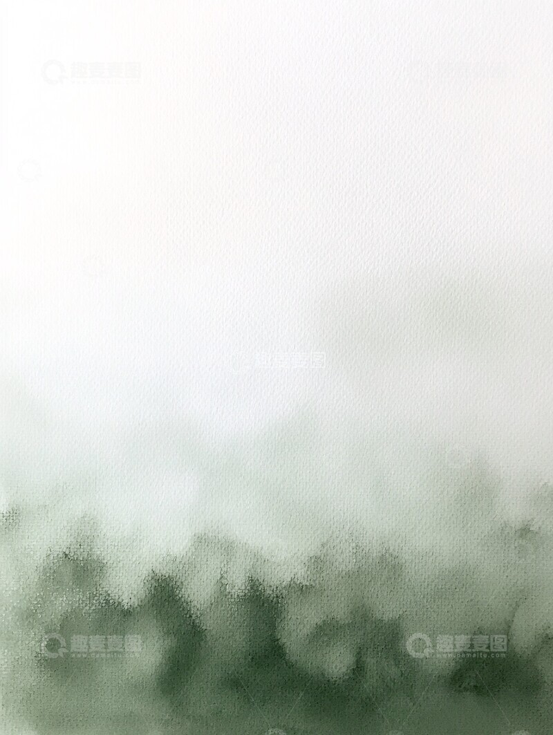 高清大图下载【趣麦麦图】浅绿渐变水彩2