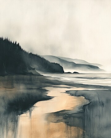 淡灰山水淡灰山水水彩1