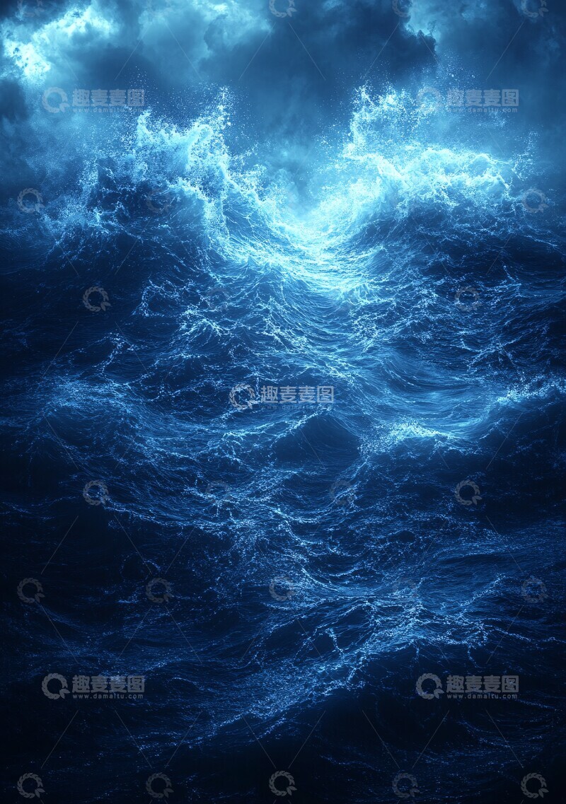 高清大图下载【趣麦麦图】深蓝海面深蓝海面抽象1