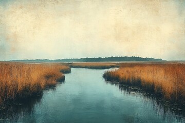 湿地水彩数字艺术1