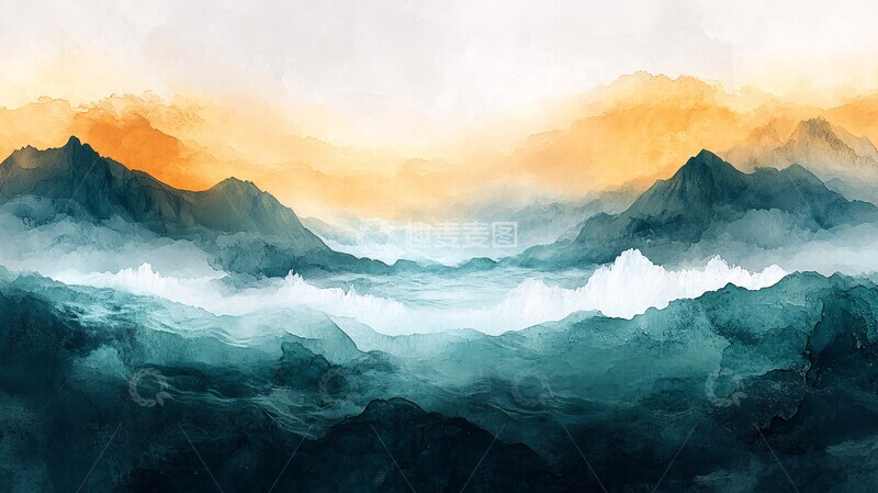 高清大图下载【趣麦麦图】海滩渐变海滩渐变色彩