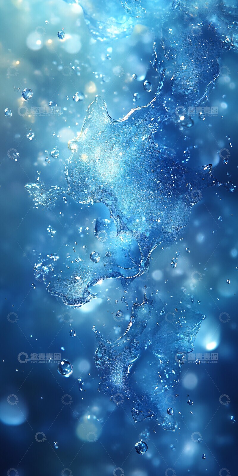 高清大图下载【趣麦麦图】蓝绿模糊背景