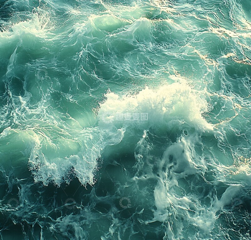 高清大图下载【趣麦麦图】水光绿影模糊色调抽象1