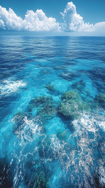 蓝海绿藻绿藻纹理概念3