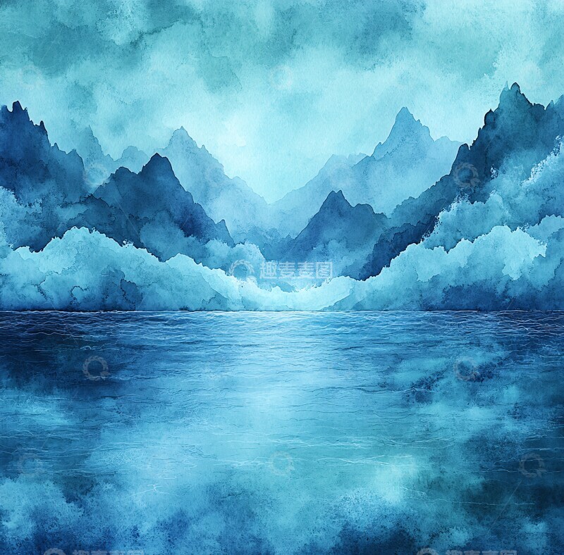 高清大图下载【趣麦麦图】海水色彩背景1