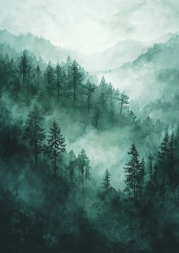 海军绿雾气水彩2