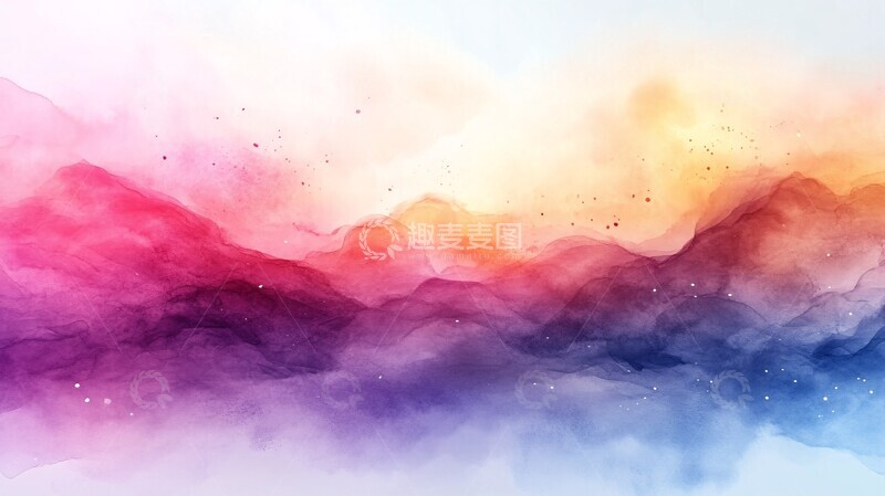 高清大图下载【趣麦麦图】水彩纹理背景6