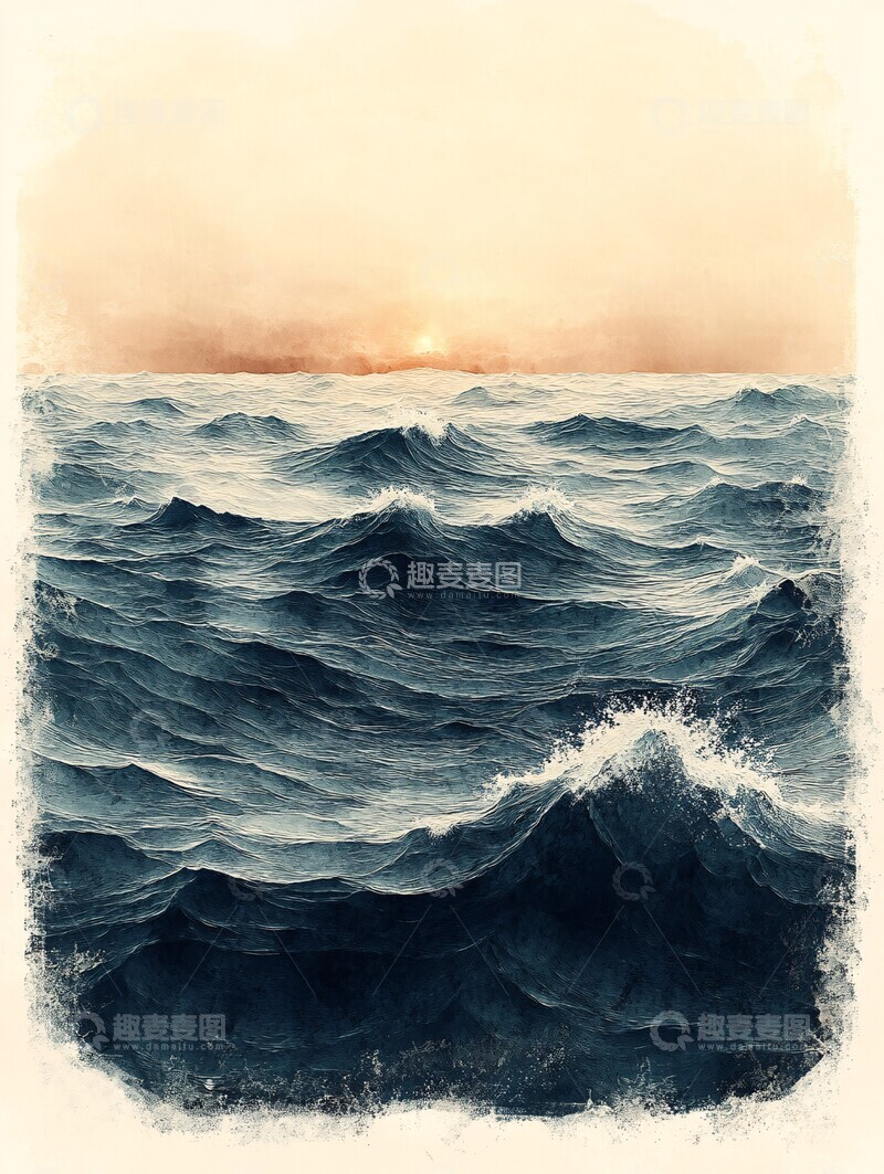 高清大图下载【趣麦麦图】水面涟漪几何图1