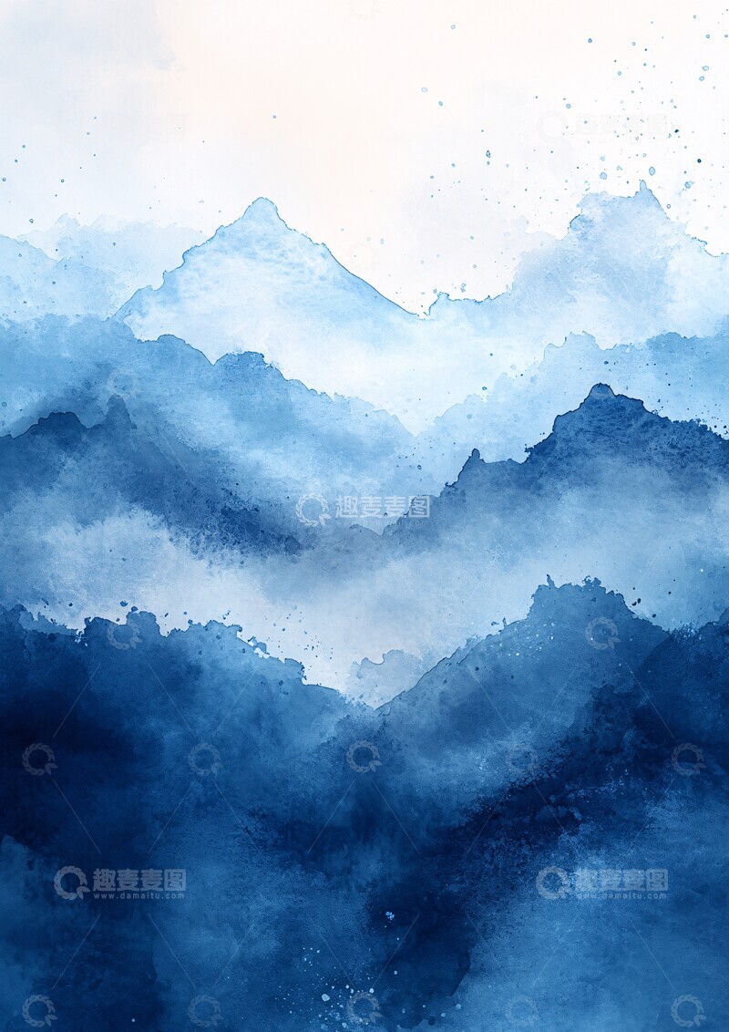 高清大图下载【趣麦麦图】水彩笔触背景2