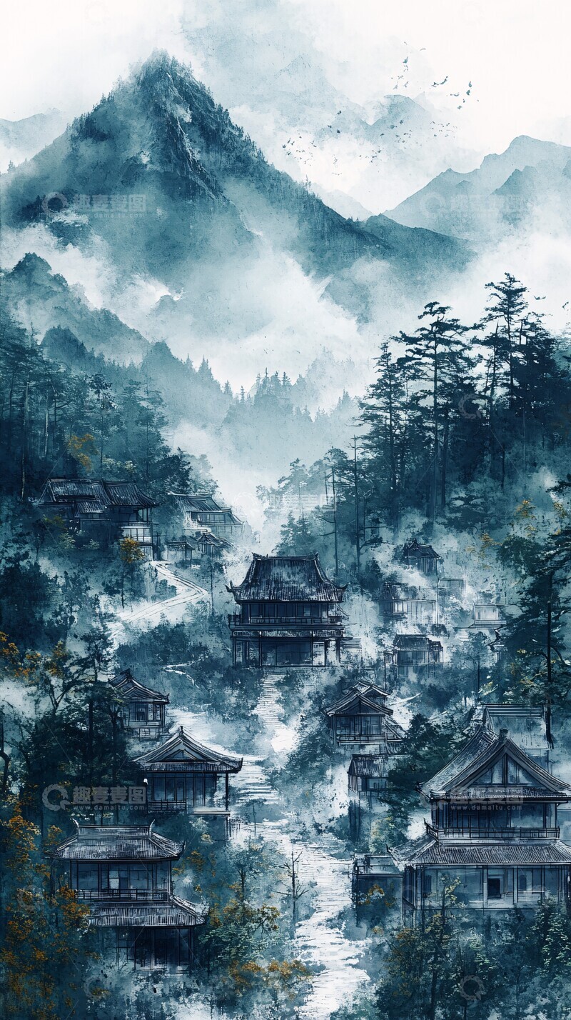 高清大图下载【趣麦麦图】冬日残垣冬日残垣山坡