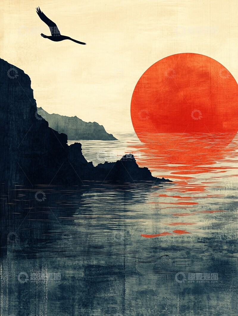 高清大图下载【趣麦麦图】水面涟漪几何图