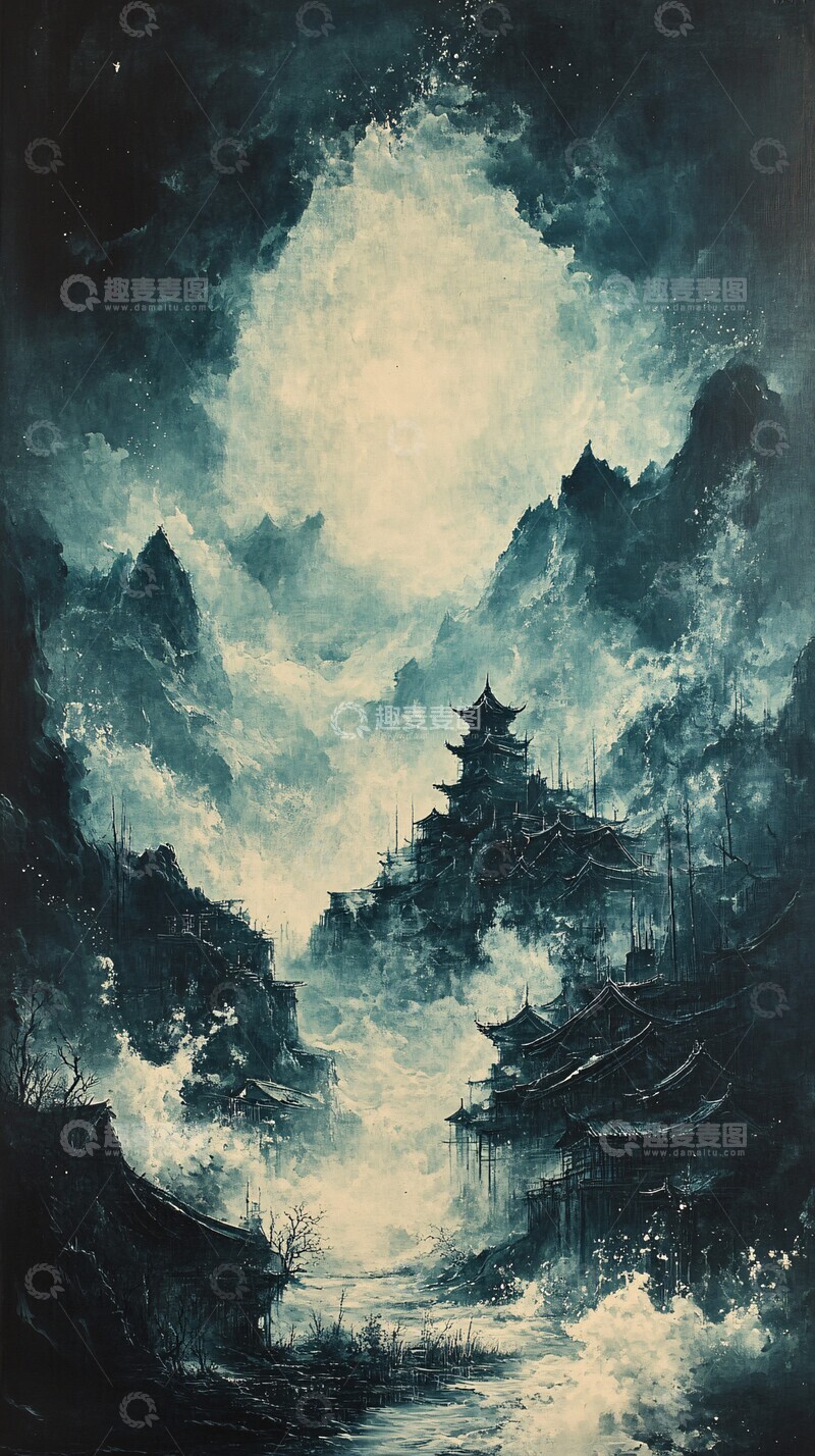 高清大图下载【趣麦麦图】冬日残垣冬日残垣山坡2