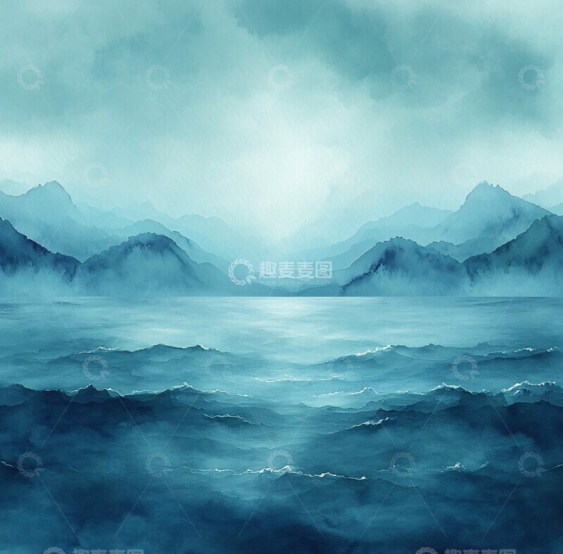 高清大图下载【趣麦麦图】海水色彩背景