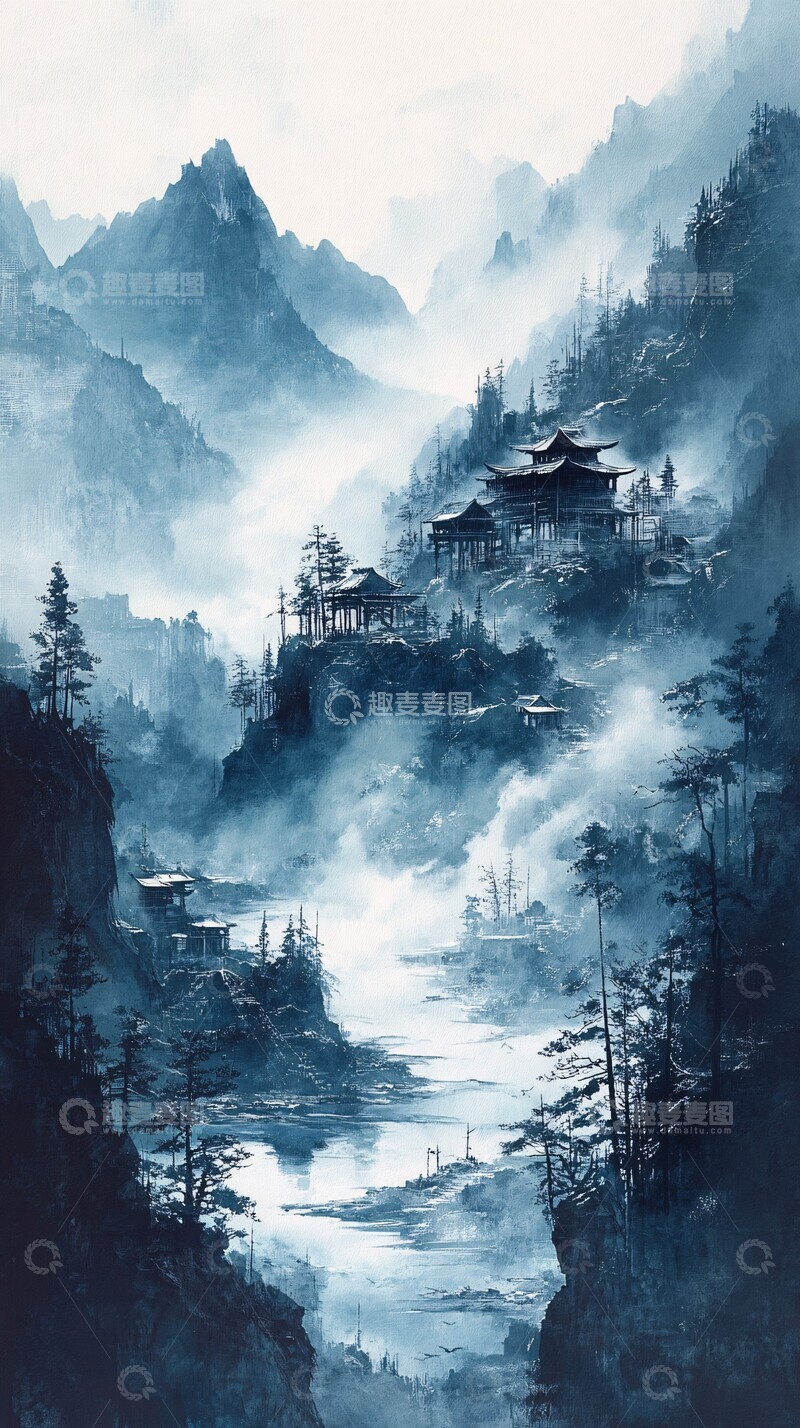 高清大图下载【趣麦麦图】冬日残垣冬日残垣山坡3