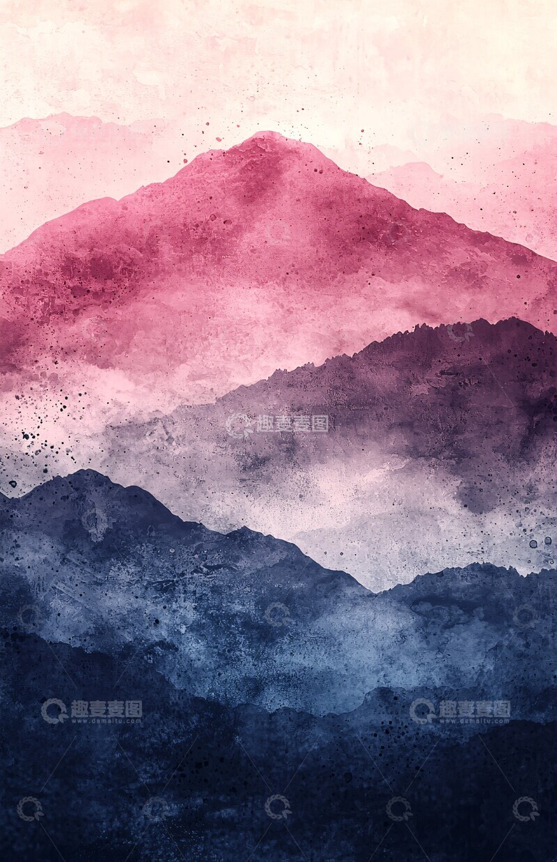 高清大图下载【趣麦麦图】水彩渐变纹理图1