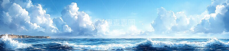 蓝天大海海岸线