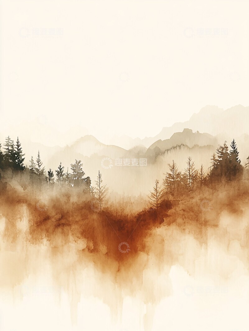 高清大图下载【趣麦麦图】水彩渐变背景3