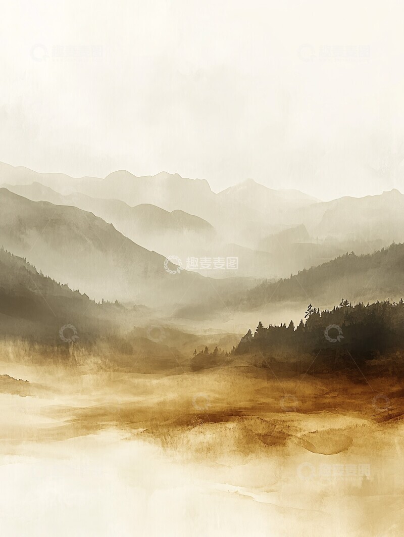 高清大图下载【趣麦麦图】水彩渐变背景