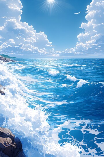 蓝海晴日晴日日本风格2